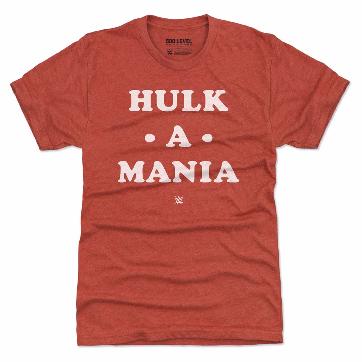 Men's 500 Level  Heather Red Hulk Hogan Hulk-A-Mania Premium Tri-Blend T-Shirt