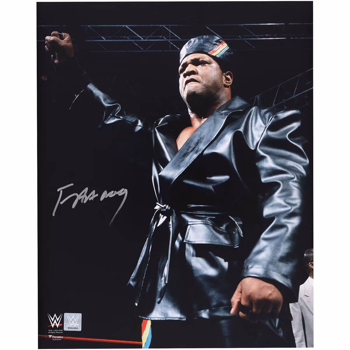 Ron Simmons WWE Autographed 16" x 20" Raising Hand Pose Photograph