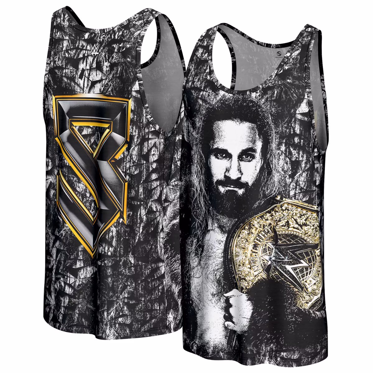 Men's ProSphere Black Seth Rollins World Heavyweight Champion Tank Top