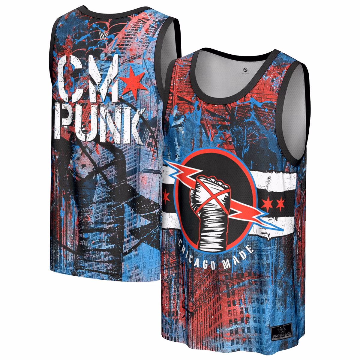 Men's ProSphere Black CM Punk Chicago Made Basketball Fashion Jersey 2 Men's ProSphere Black CM Punk Chicago Made Basketball Fashion Jersey