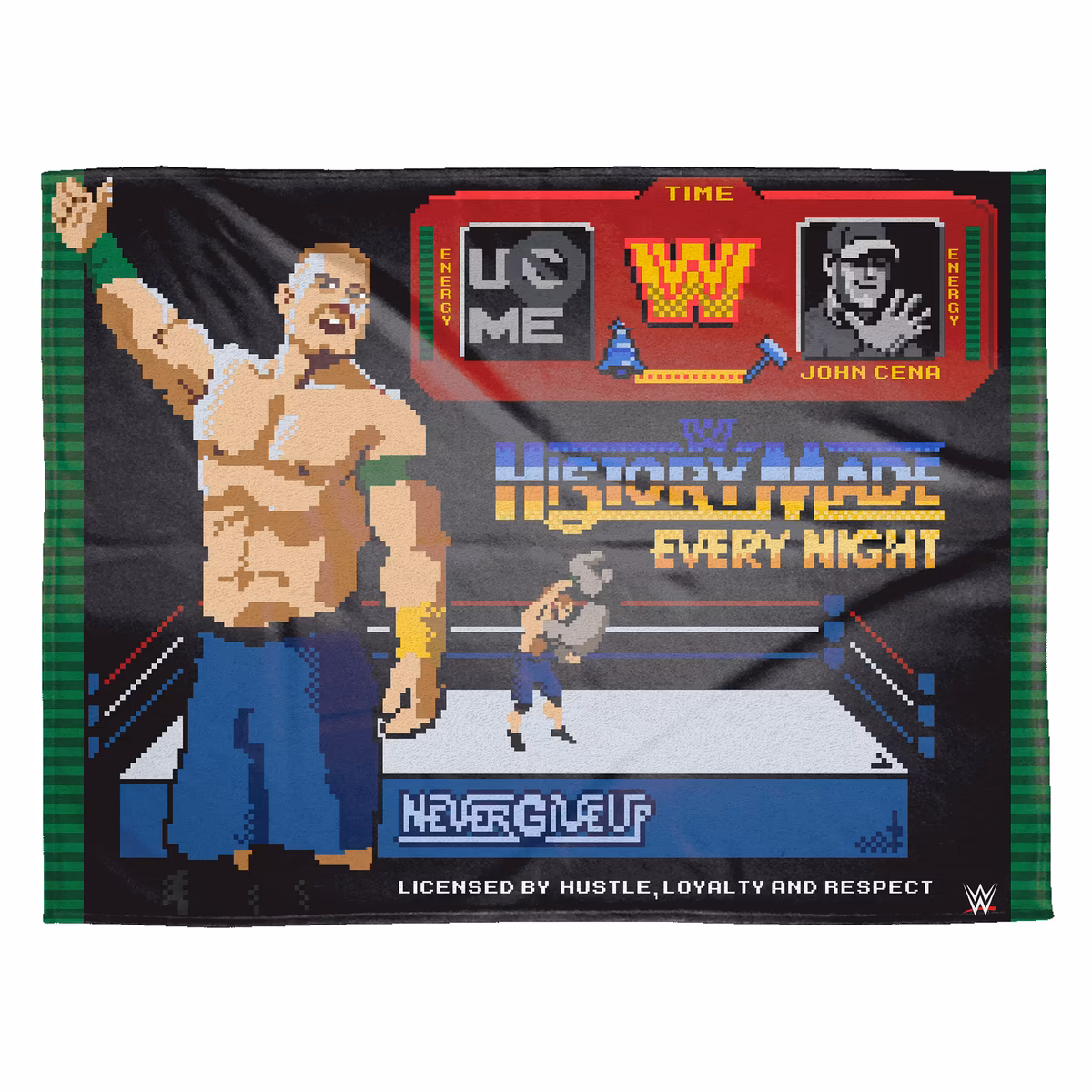 Black John Cena 60" x 80" Raschel Plush Throw Blanket