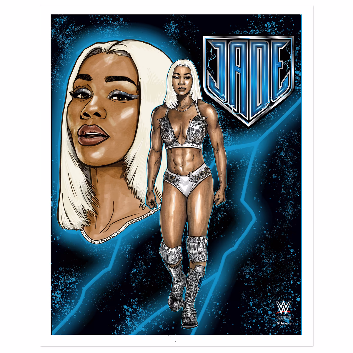 Jade Cargill WWE Unsigned 16" x 20" Photo Print - Art by Brian Kong 6 Jade Cargill WWE Unsigned 16" x 20" Photo Print - Art by Brian Kong