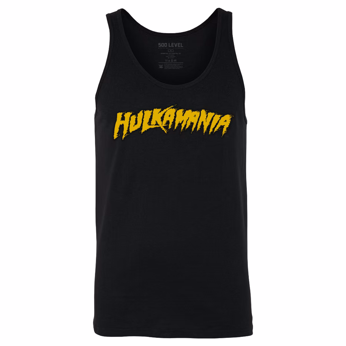 Men's 500 Level Black Hulk Hogan Hulkamania Logo Tank Top 2 Men's 500 Level Black Hulk Hogan Hulkamania Logo Tank Top