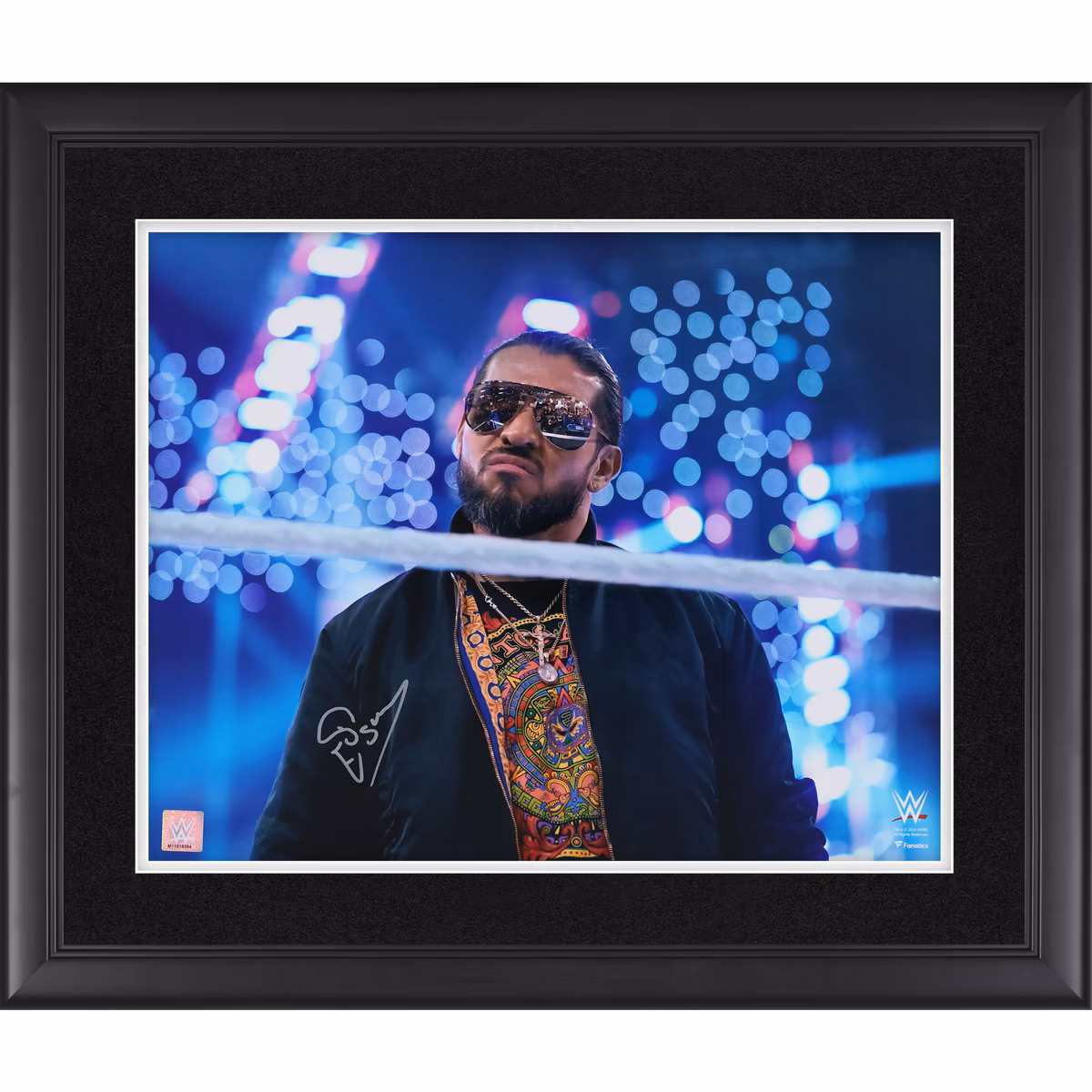 Santos Escobar WWE Autographed Framed 16" x 20" Close-Up In Ring Photograph 6 Santos Escobar WWE Autographed Framed 16" x 20" Close-Up In Ring Photograph