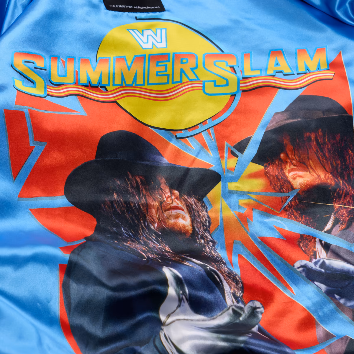 Men's Mitchell & Ness Black SummerSlam 2026 Lightweight Full-Snap Satin Jacket 7 Men's Mitchell & Ness Black SummerSlam 2026 Lightweight Full-Snap Satin Jacket