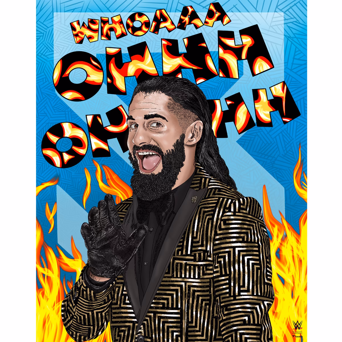 Seth "Freakin" Rollins WWE 16" x 20" Art Print - Art by Maz Adams