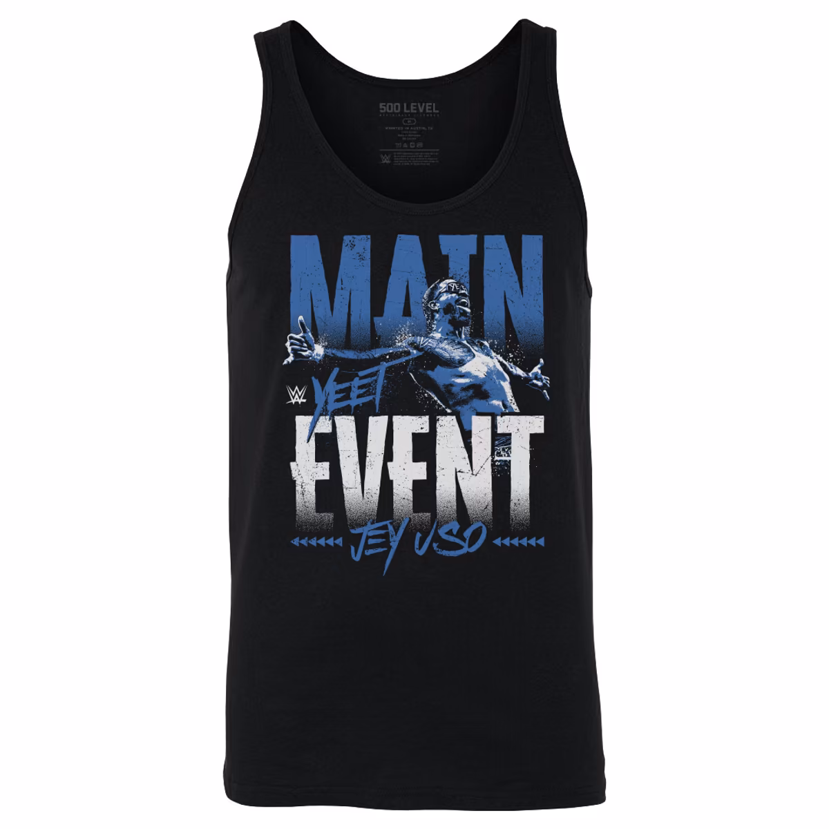 Men's 500 Level Black Jey Uso Main Event Tank Top 3 Men's 500 Level Black Jey Uso Main Event Tank Top