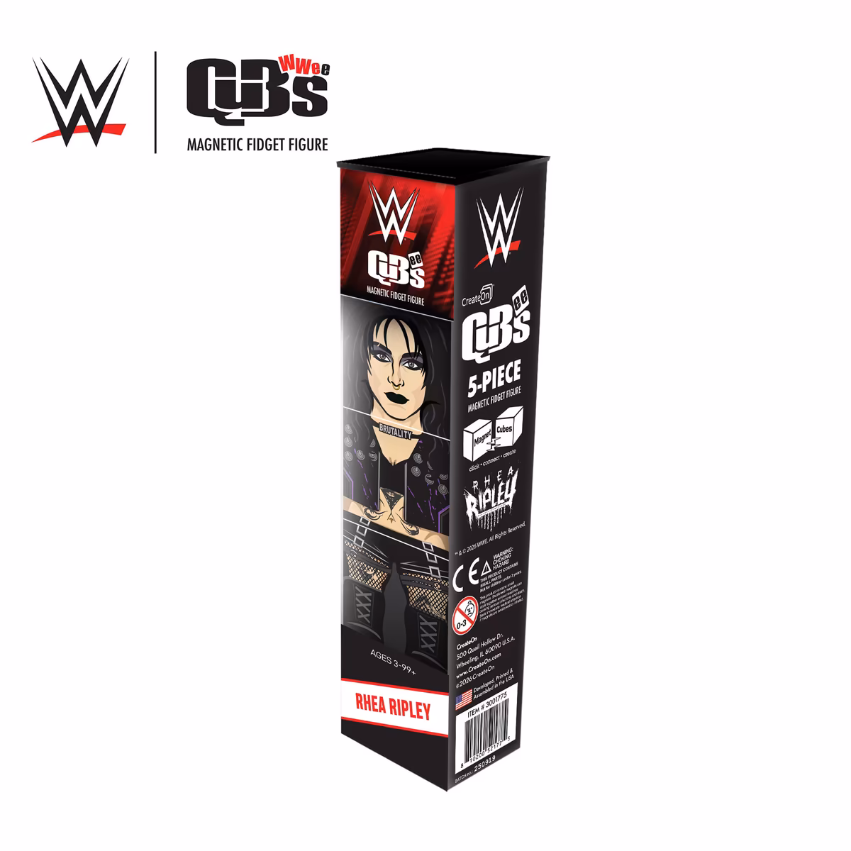 Rhea Ripley Magnetic QuBee Fidget Figure 4 Rhea Ripley Magnetic QuBee Fidget Figure