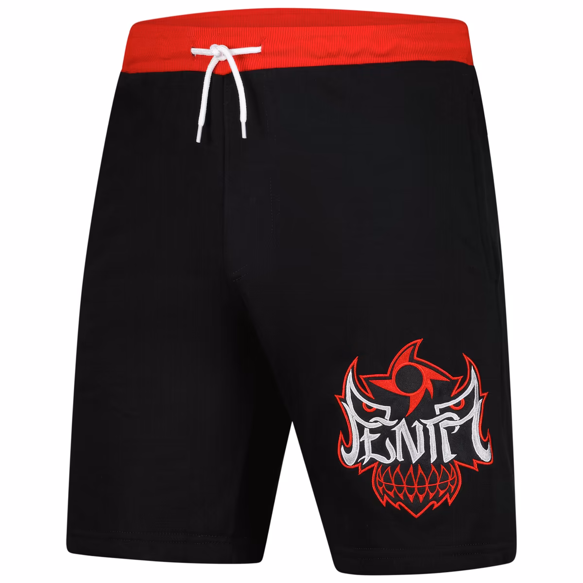 Men's WWE Authentic Black Penta Penta Mask Logo Sweatshorts 3 Men's WWE Authentic Black Penta Penta Mask Logo Sweatshorts