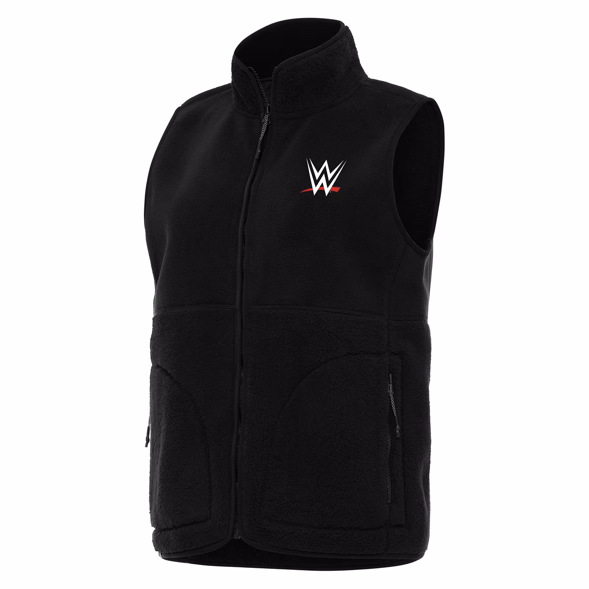 Women's Antigua Black WWE Nostalgic Full-Zip Vest 3 Women's Antigua Black WWE Nostalgic Full-Zip Vest