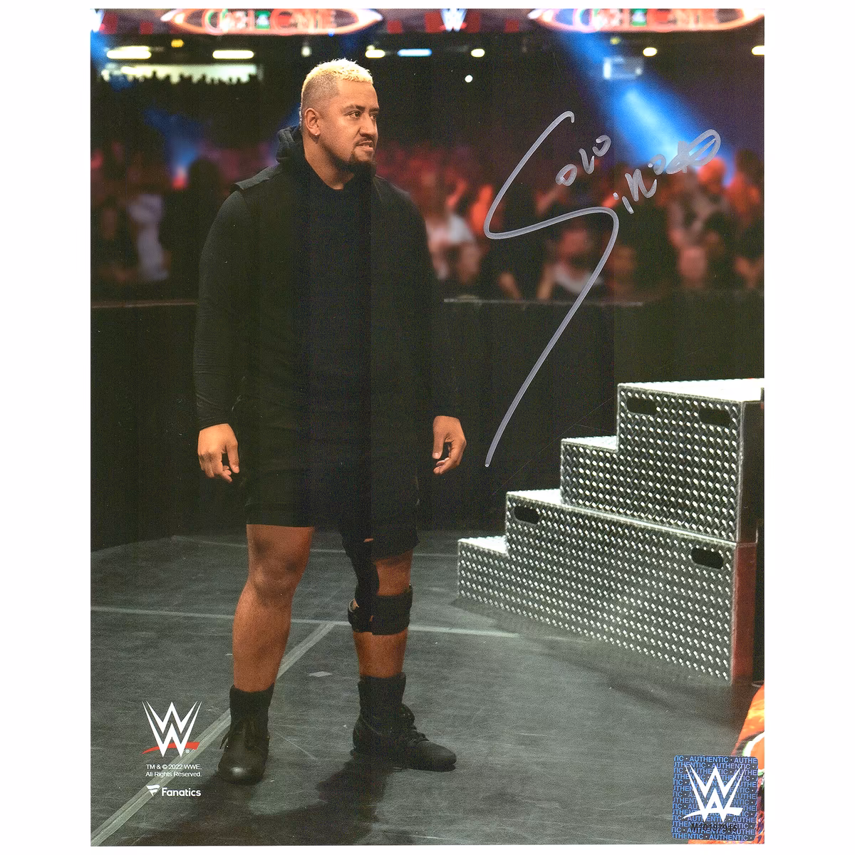 Solo Sikoa Autographed 8" x 10" Clash at the Castle Debut Photograph