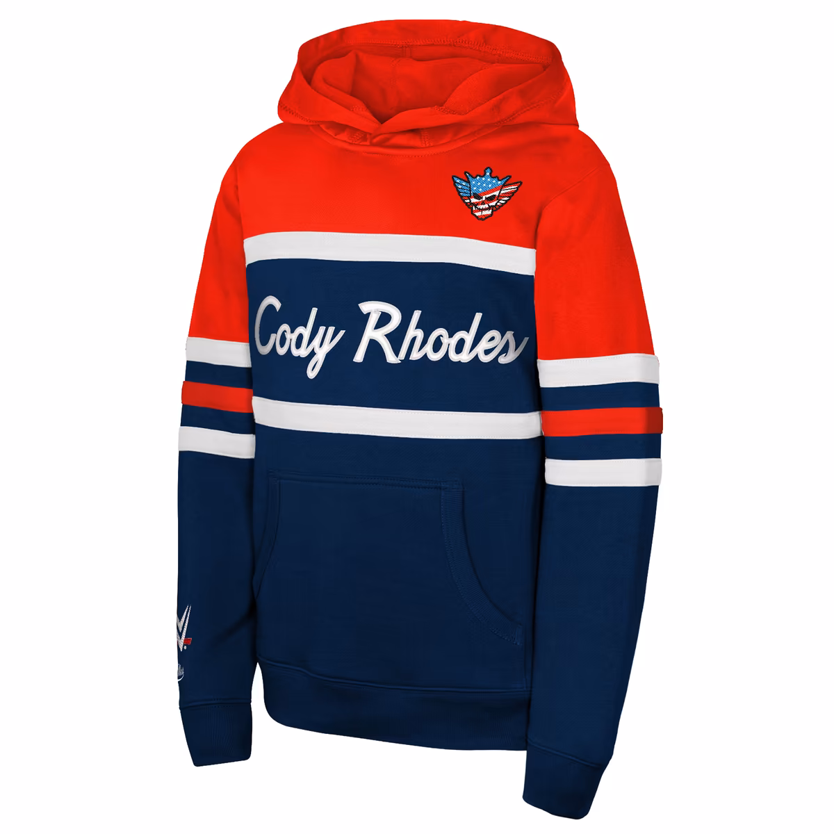 Youth Mitchell & Ness Cody Rhodes Navy Head Coach Hoodie 3 Youth Mitchell & Ness Cody Rhodes Navy Head Coach Hoodie