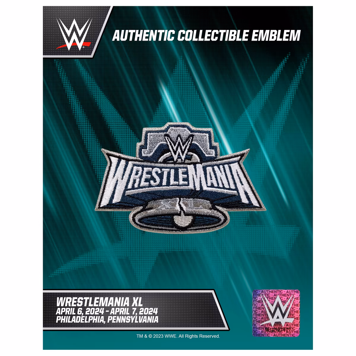 WrestleMania 40 Event Logo Patch 1 WrestleMania 40 Event Logo Patch