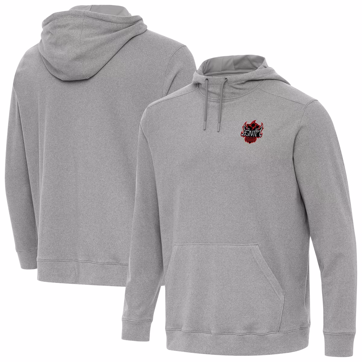 Men's Antigua Heather Gray Penta Cloud Hoodie