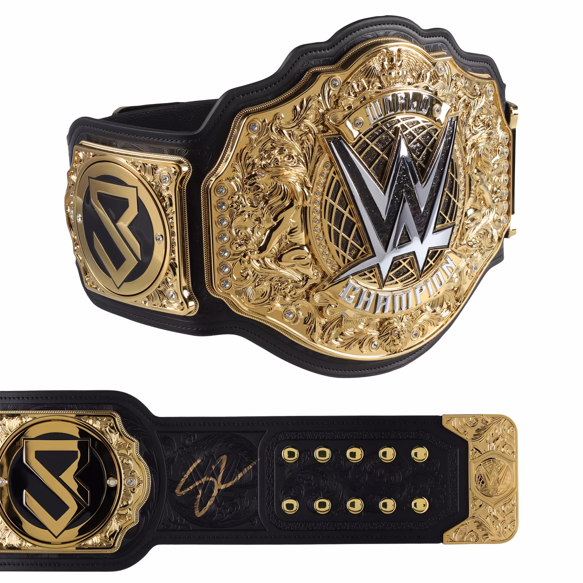 Seth "Freakin" Rollins WWE Autographed WWE World Heavyweight Championship Replica Title Belt with Talent Side Plates