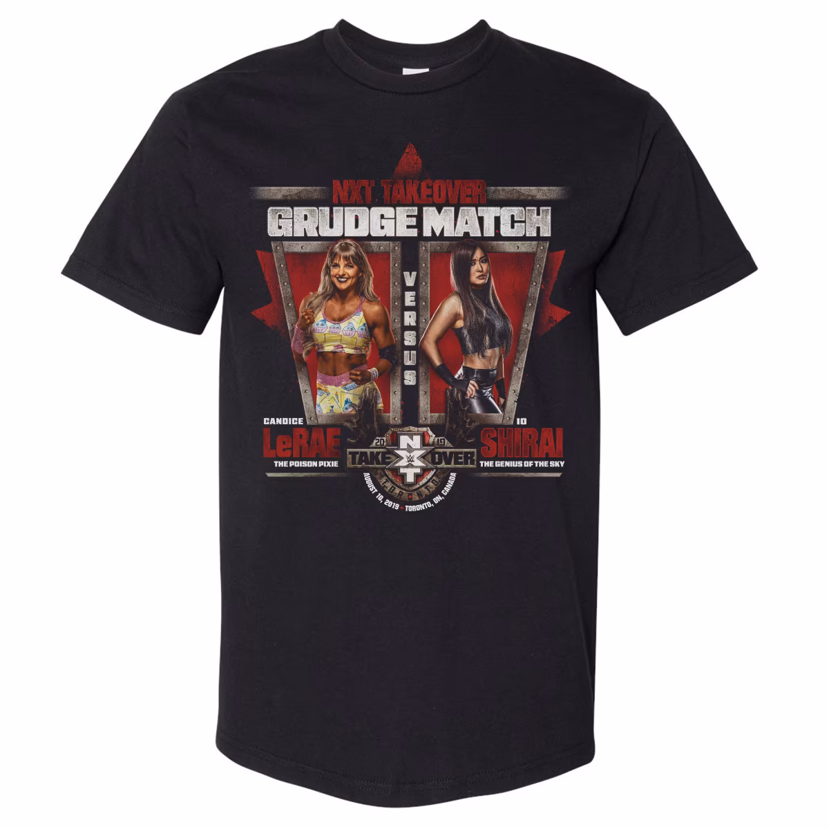 Men's 500 Level Black NXT TakeOver: Toronto Candice LeRae vs. Io Shirai Heavyweight T-Shirt 2 Men's 500 Level Black NXT TakeOver: Toronto Candice LeRae vs. Io Shirai Heavyweight T-Shirt