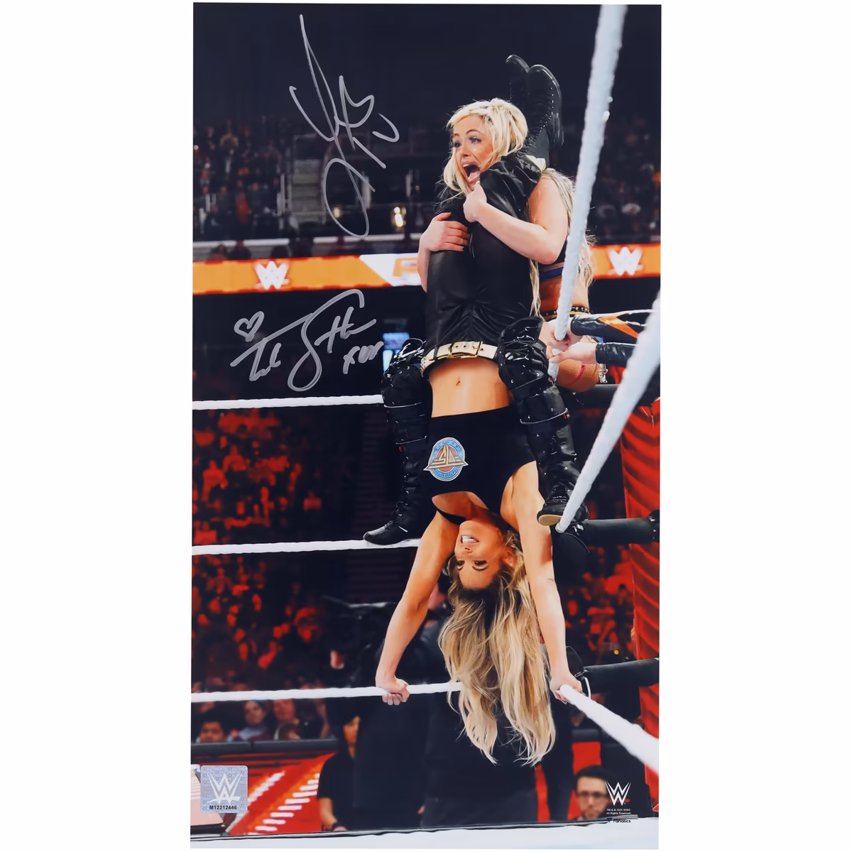 Trish Stratus & Liv Morgan WWE Autographed 10" x 18" Hurricanrana Photograph 13 Trish Stratus & Liv Morgan WWE Autographed 10" x 18" Hurricanrana Photograph