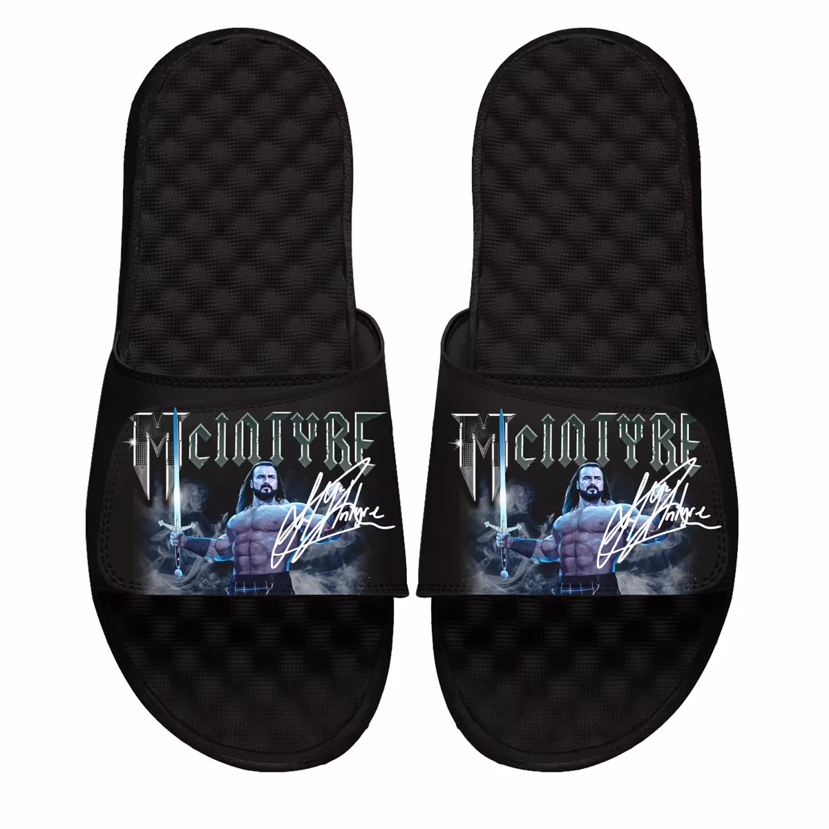 Unisex ISlide Black Drew McIntyre Collage Slide Sandals 2 Unisex ISlide Black Drew McIntyre Collage Slide Sandals