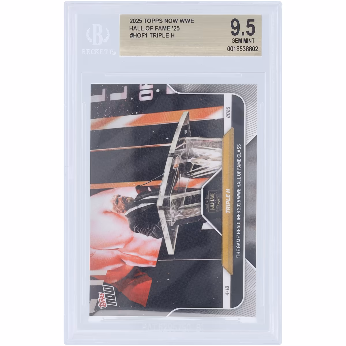 Triple H WWE 2025 Topps Now 'The Game' Headlines '25 WWE Hall of Fame Class #HOF 1 BGS Authenticated 9.5 Card