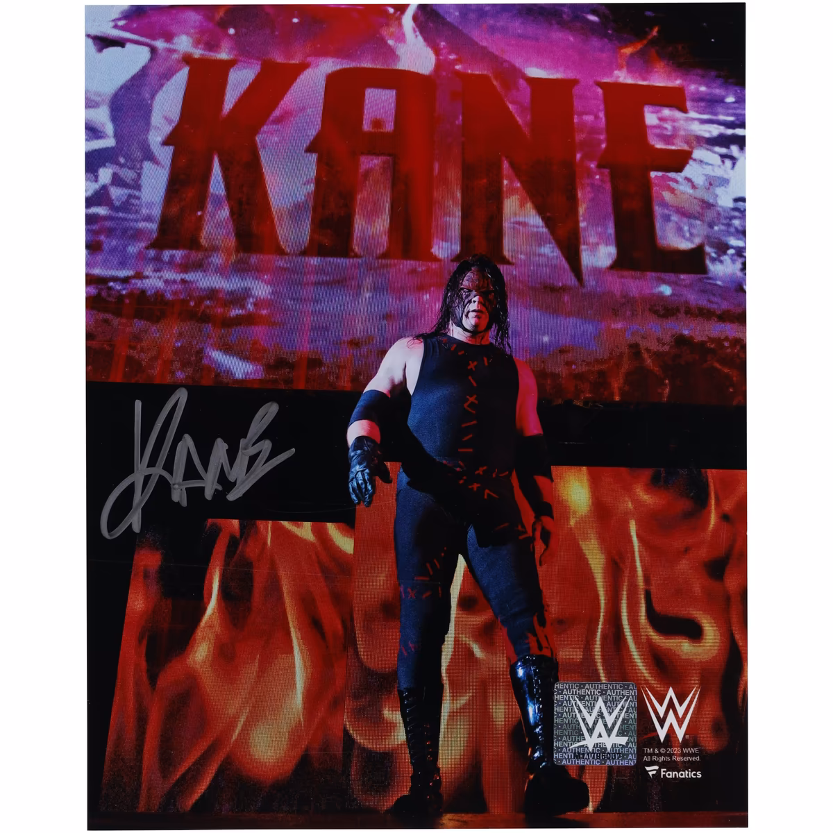 Kane WWE Autographed 8" x 10" Vertical Entrance Photograph 1 Kane WWE Autographed 8" x 10" Vertical Entrance Photograph