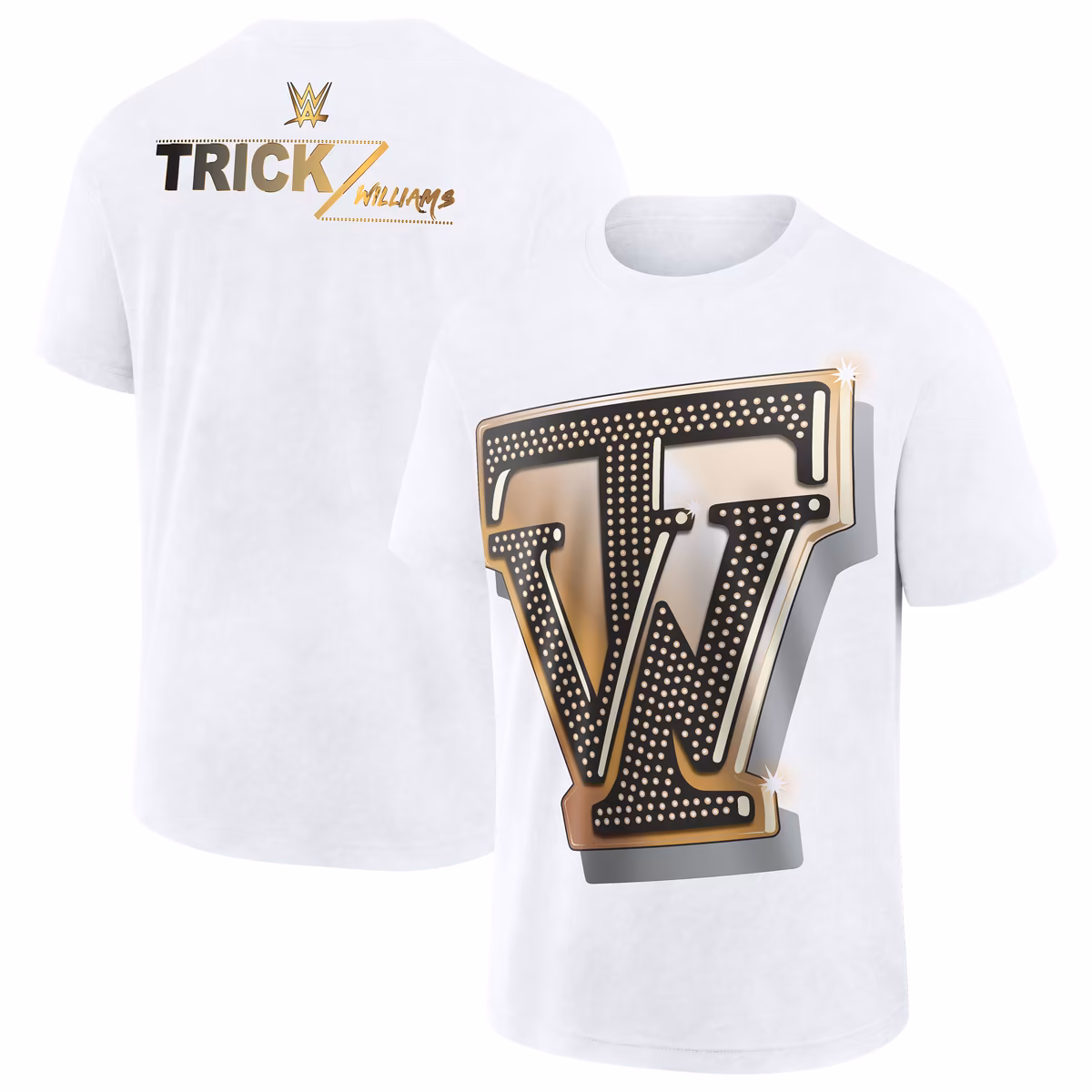 Men's White Trick Williams Logo Pendant T-Shirt