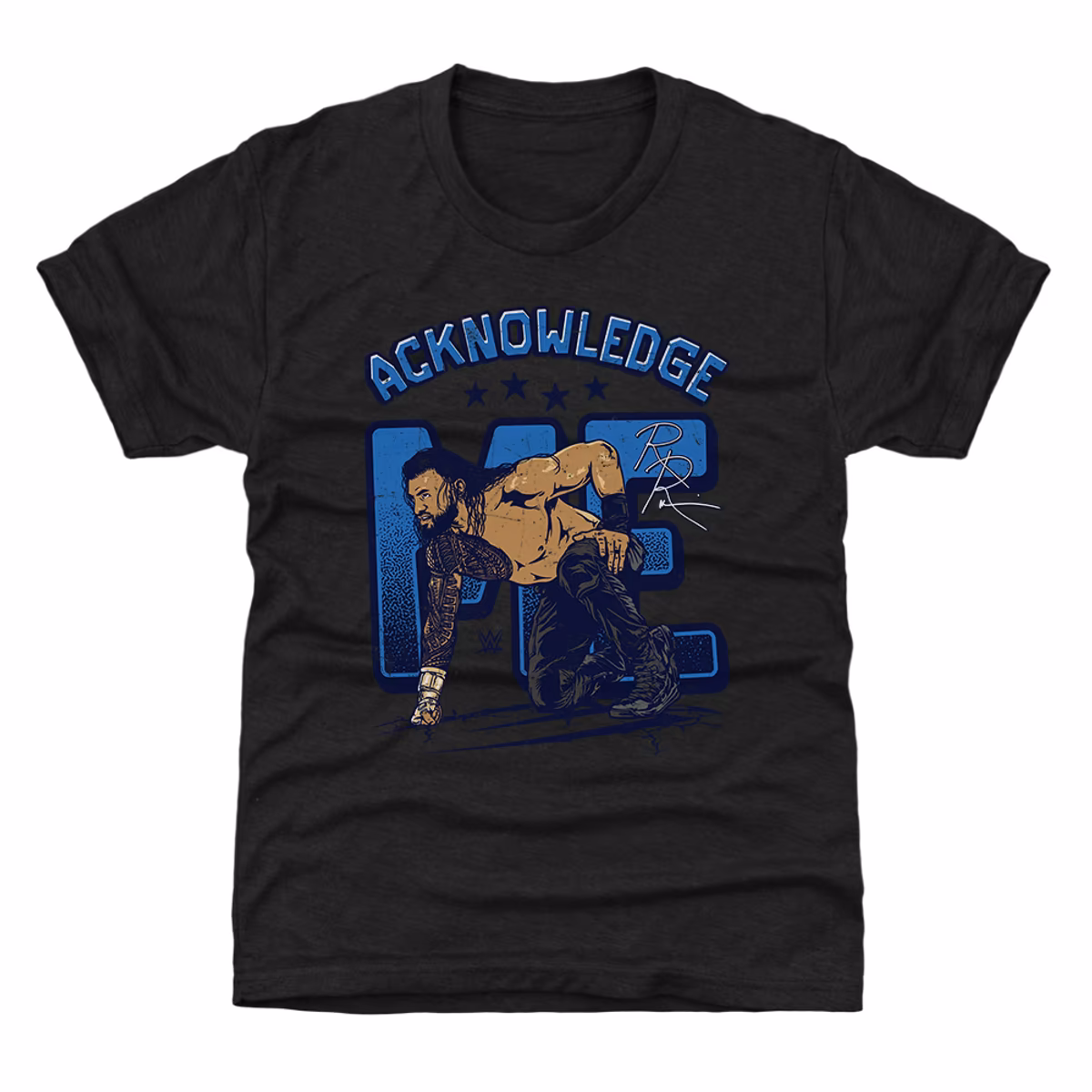 Youth 500 Level Black Roman Reigns Acknowledge Me T-Shirt 7 Youth 500 Level Black Roman Reigns Acknowledge Me T-Shirt