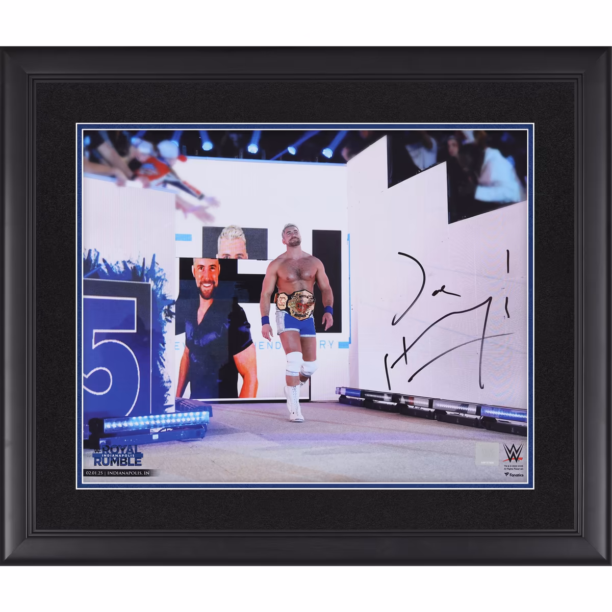 Joe Hendry WWE Autographed Framed 16" x 20" 2025 Royal Rumble Debut Photograph 5 Joe Hendry WWE Autographed Framed 16" x 20" 2025 Royal Rumble Debut Photograph