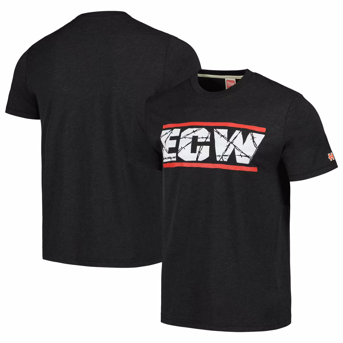 Men's Homage Heather Black ECW Tri-Blend T-Shirt 2 Men's Homage Heather Black ECW Tri-Blend T-Shirt