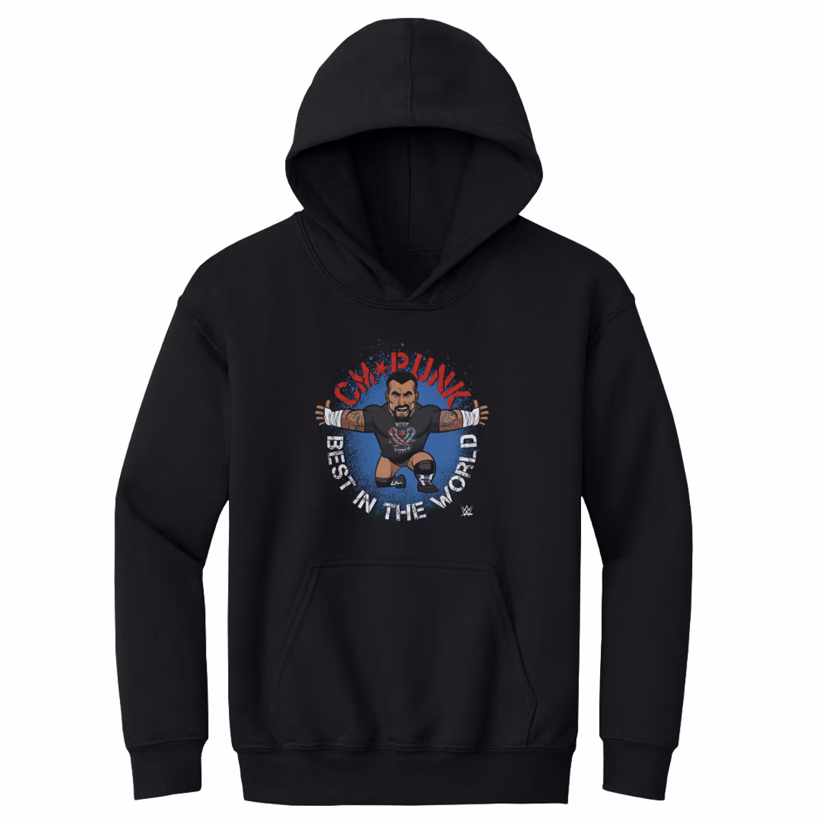 Youth 500 Level Black CM Punk Big Shots Pose Pullover Hoodie 2 Youth 500 Level Black CM Punk Big Shots Pose Pullover Hoodie