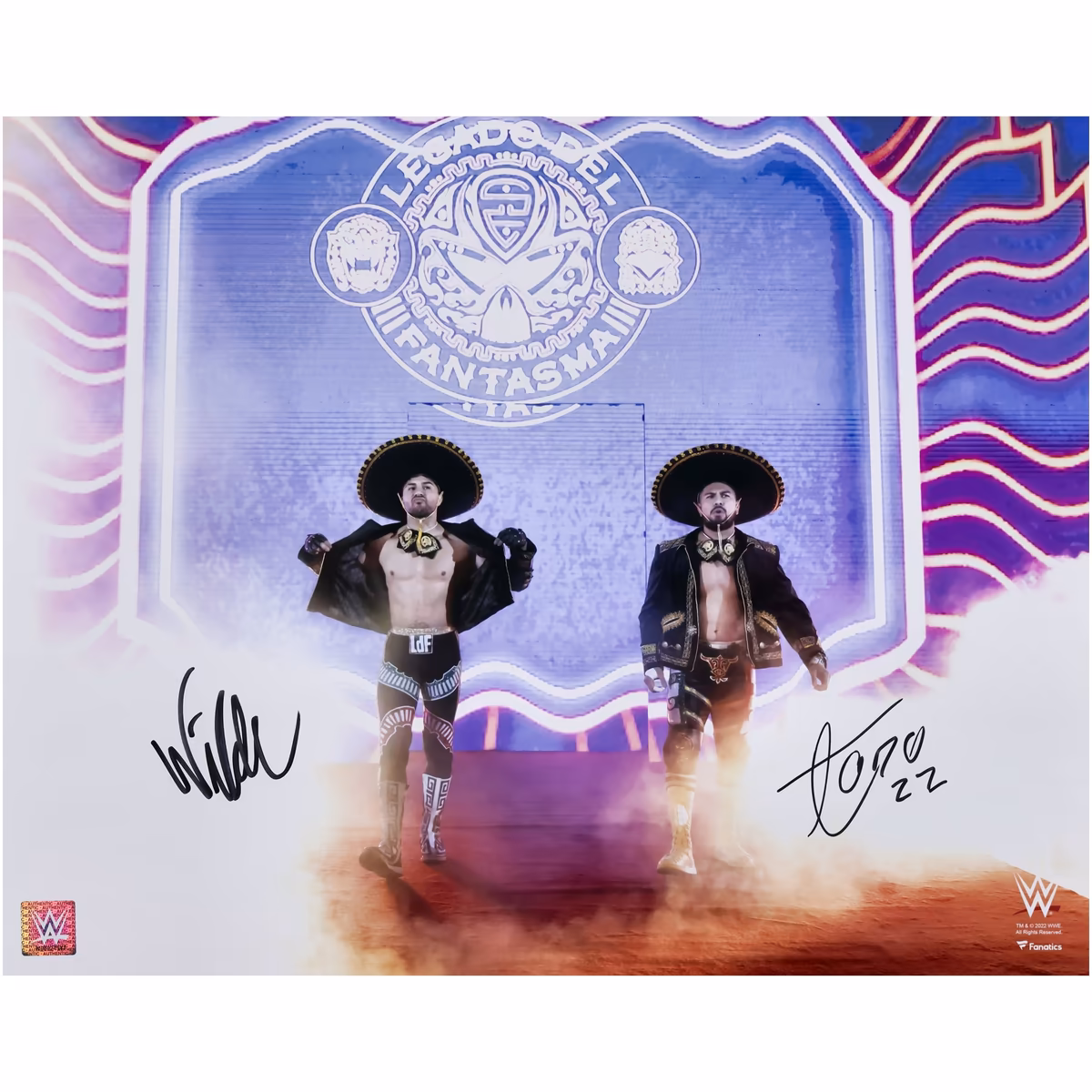 Cruz Del Toro & Joaquin Wilde WWE Multi-Signed 16" x 20" Entrance Photograph