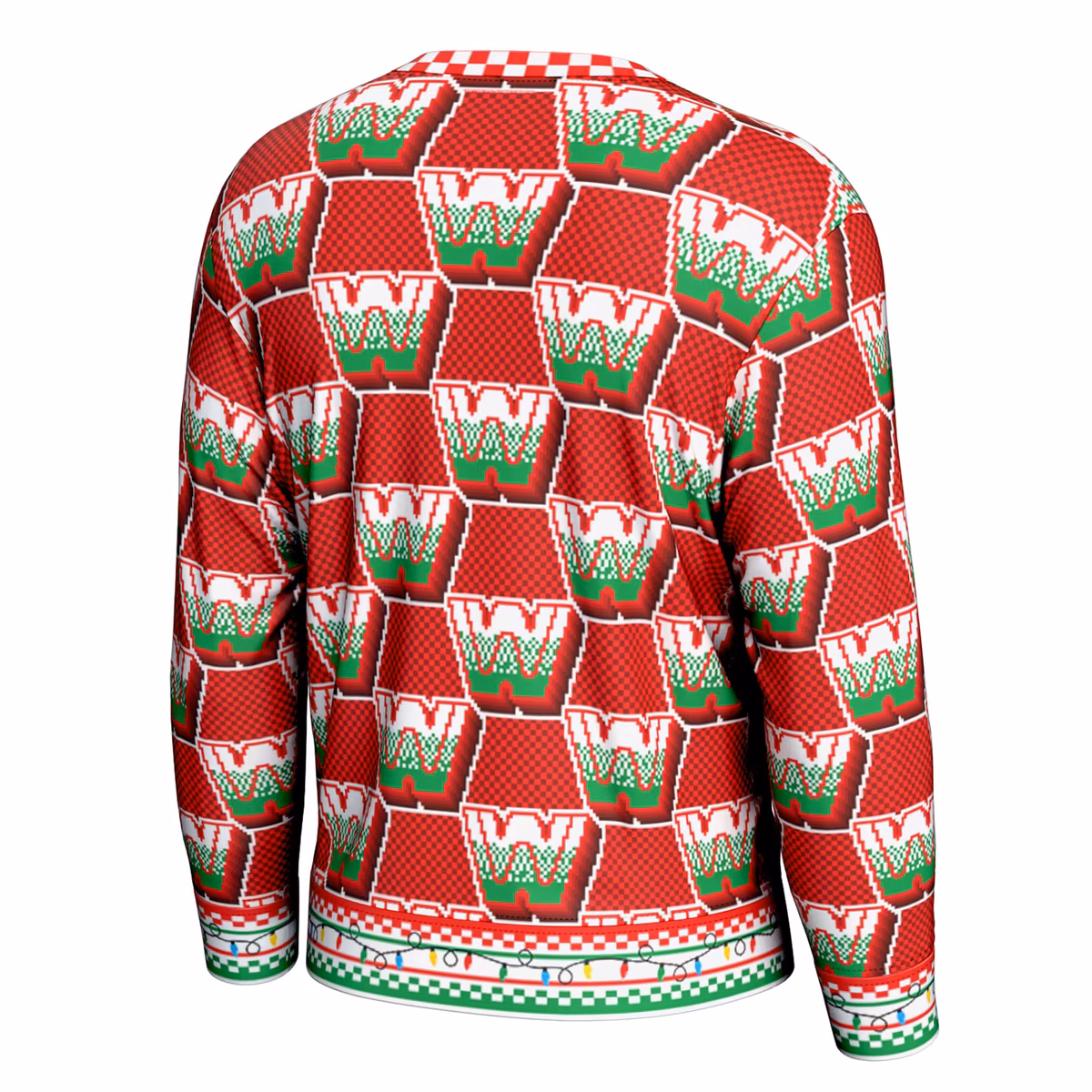Men's ProSphere Red WWE Retro Logo Holiday Sweater 4 Men's ProSphere Red WWE Retro Logo Holiday Sweater