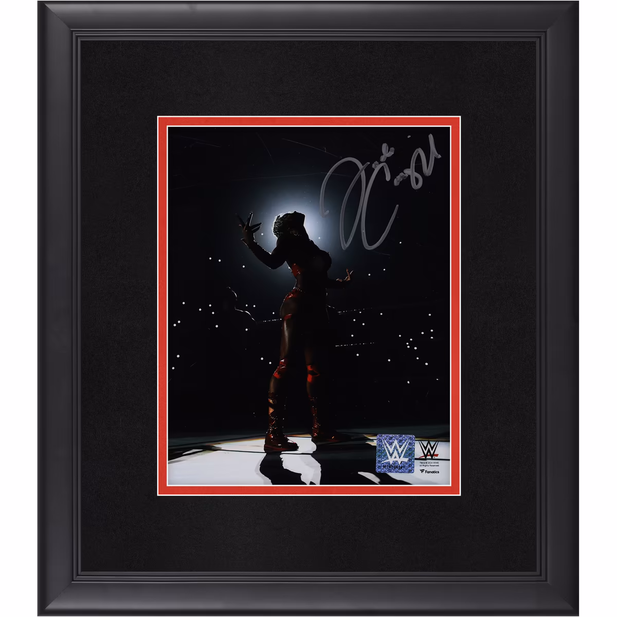Jade Cargill WWE Autographed Framed 8" x 10" Standing In Spotlight Photograph