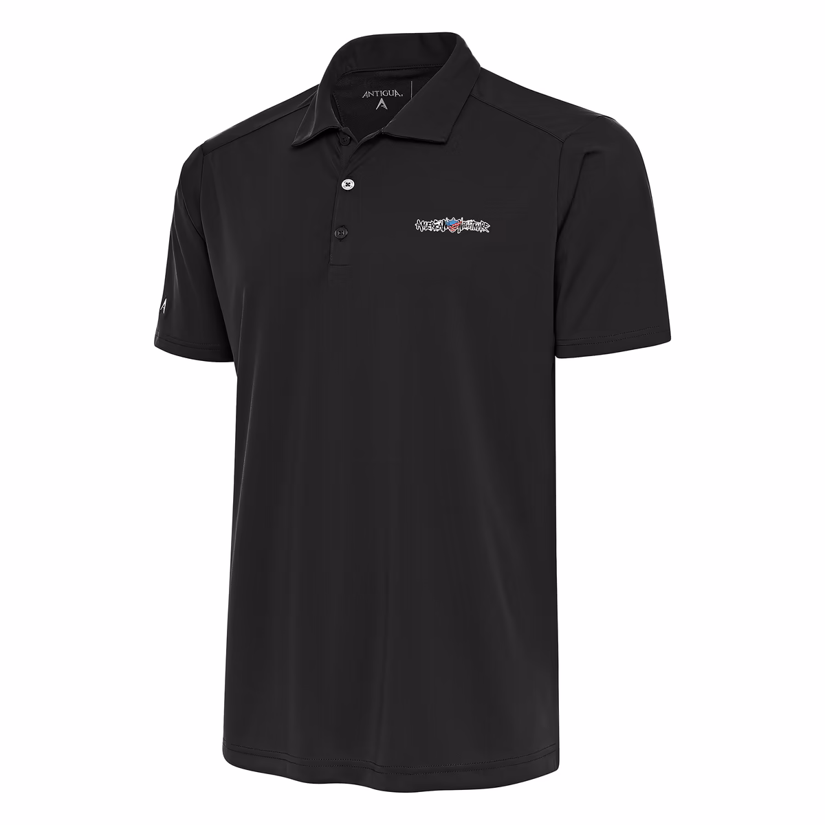 Men's Antigua Charcoal Cody Rhodes Tribute Polo 1 Men's Antigua Charcoal Cody Rhodes Tribute Polo