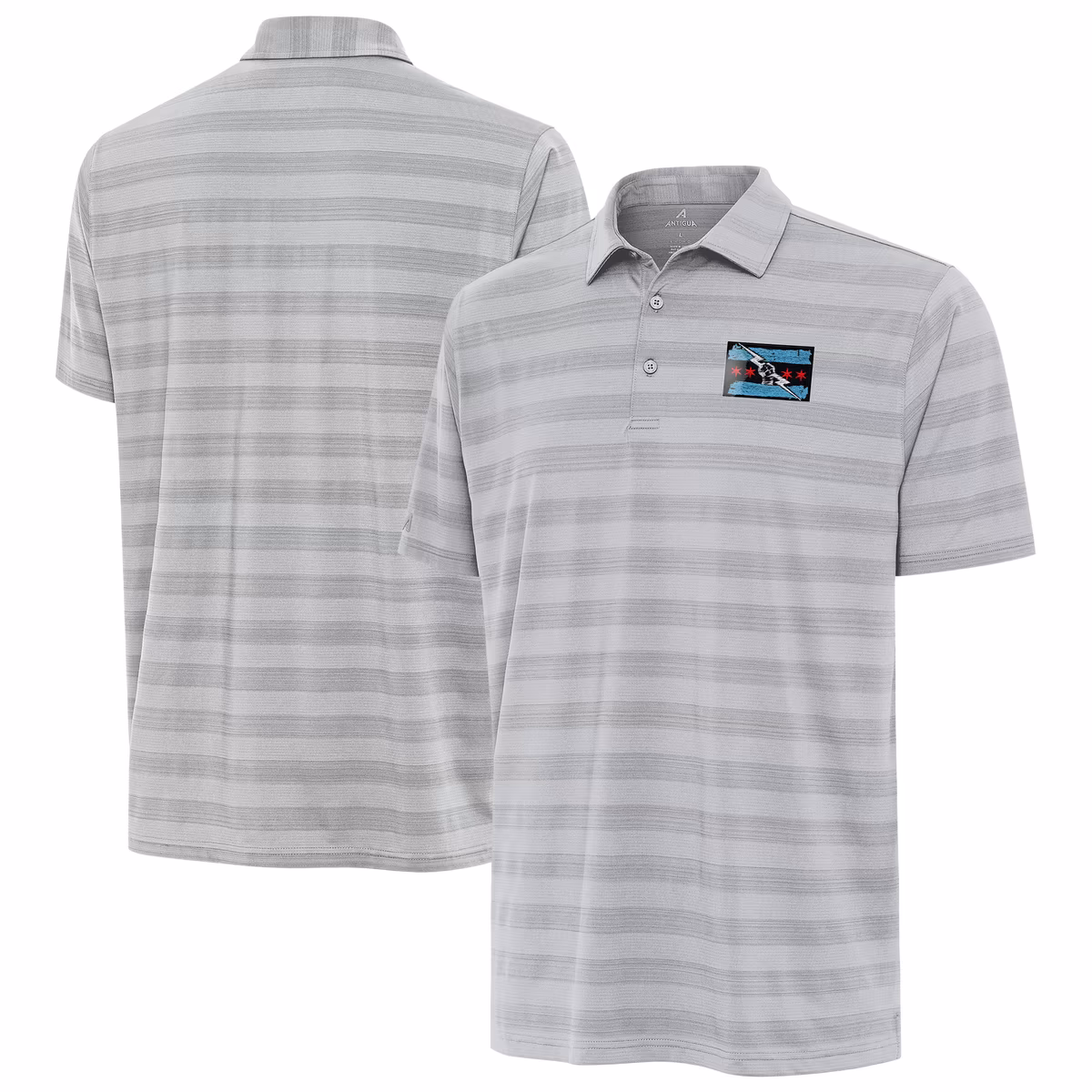 Men's Antigua Gray CM Punk Tunnel Polo