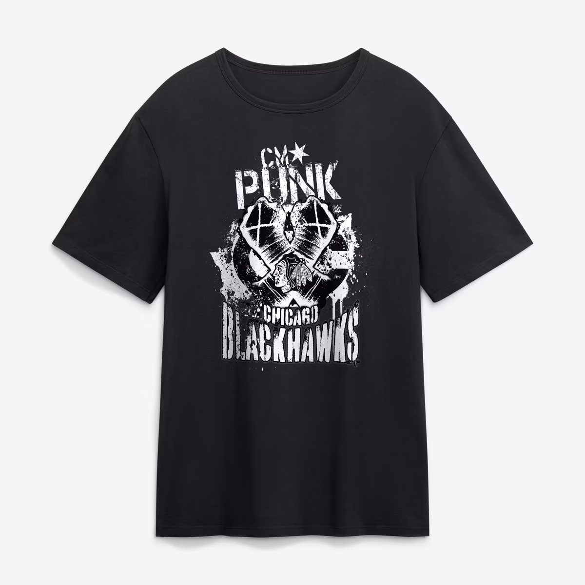 Men's Fanatics Black CM Punk x Chicago Blackhawks T-Shirt