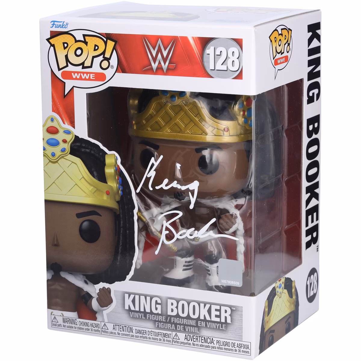 Booker T WWE Autographed King Booker #128 Funko Pop! Vinyl Figure