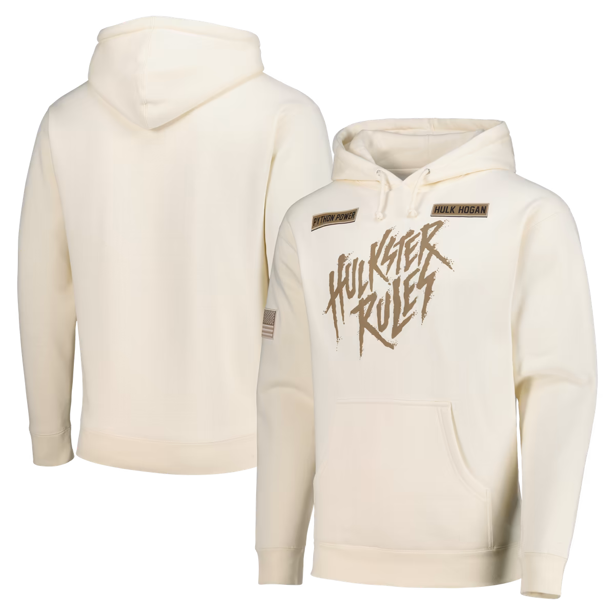 Men's Cream Hulk Hogan Hulkster Rules Bone Hoodie 8 Men's Cream Hulk Hogan Hulkster Rules Bone Hoodie