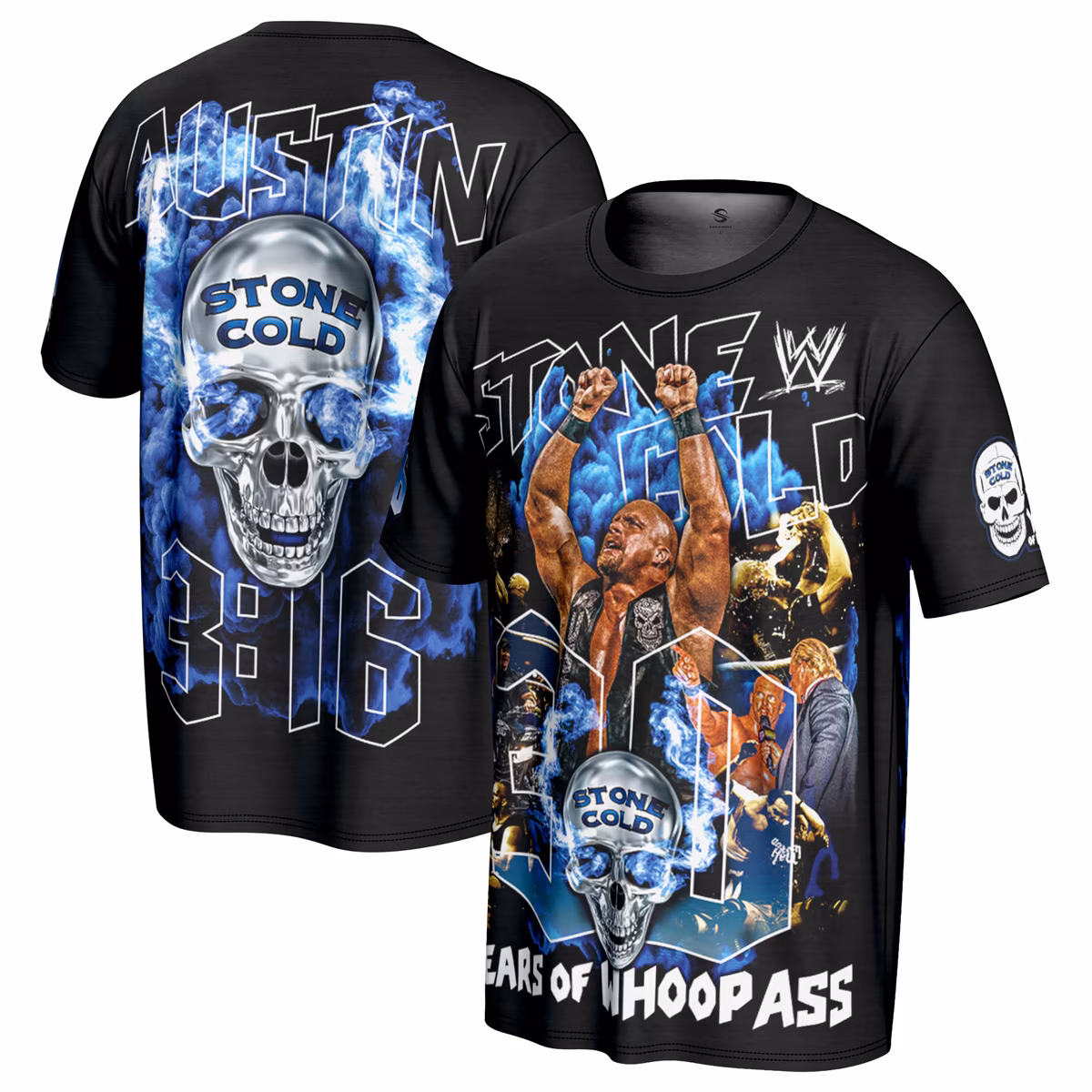 Men's ProSphere Black "Stone Cold" Steve Austin 30th Anniversary T-Shirt
