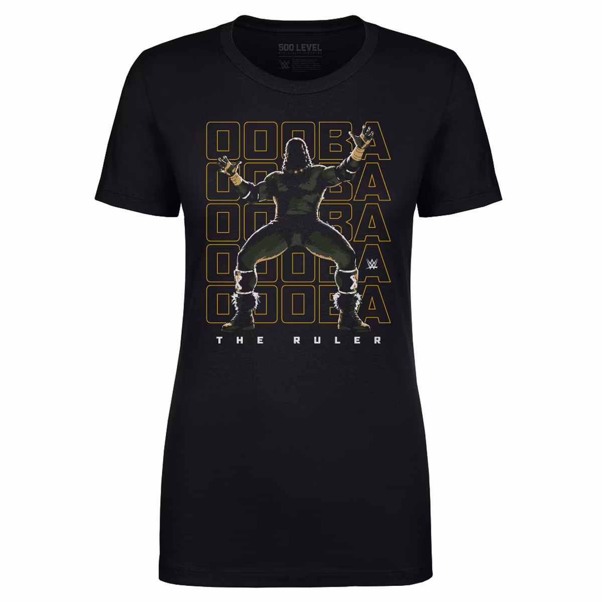 Women's 500 Level Black Oba Femi Chant Pose Repeat T-Shirt 1 Women's 500 Level Black Oba Femi Chant Pose Repeat T-Shirt