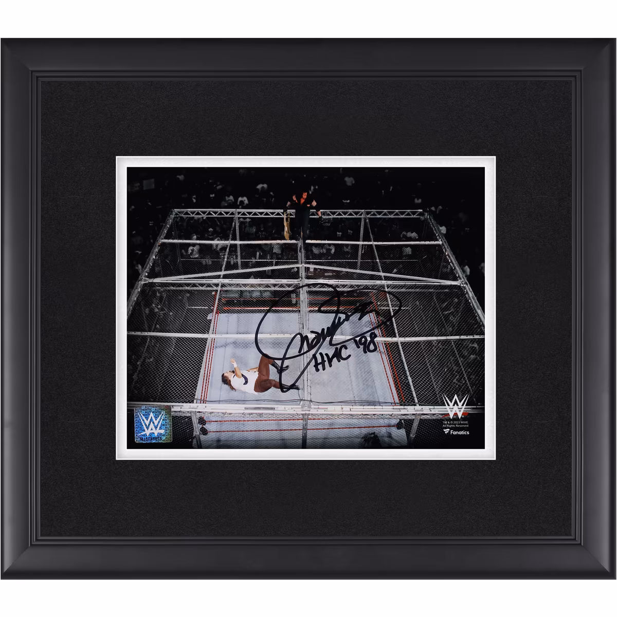 Mankind WWE Autographed Framed 8" x 10" Hell In A Cell Photograph with "HIAC '98" Inscription 8 Mankind WWE Autographed Framed 8" x 10" Hell In A Cell Photograph with "HIAC '98" Inscription