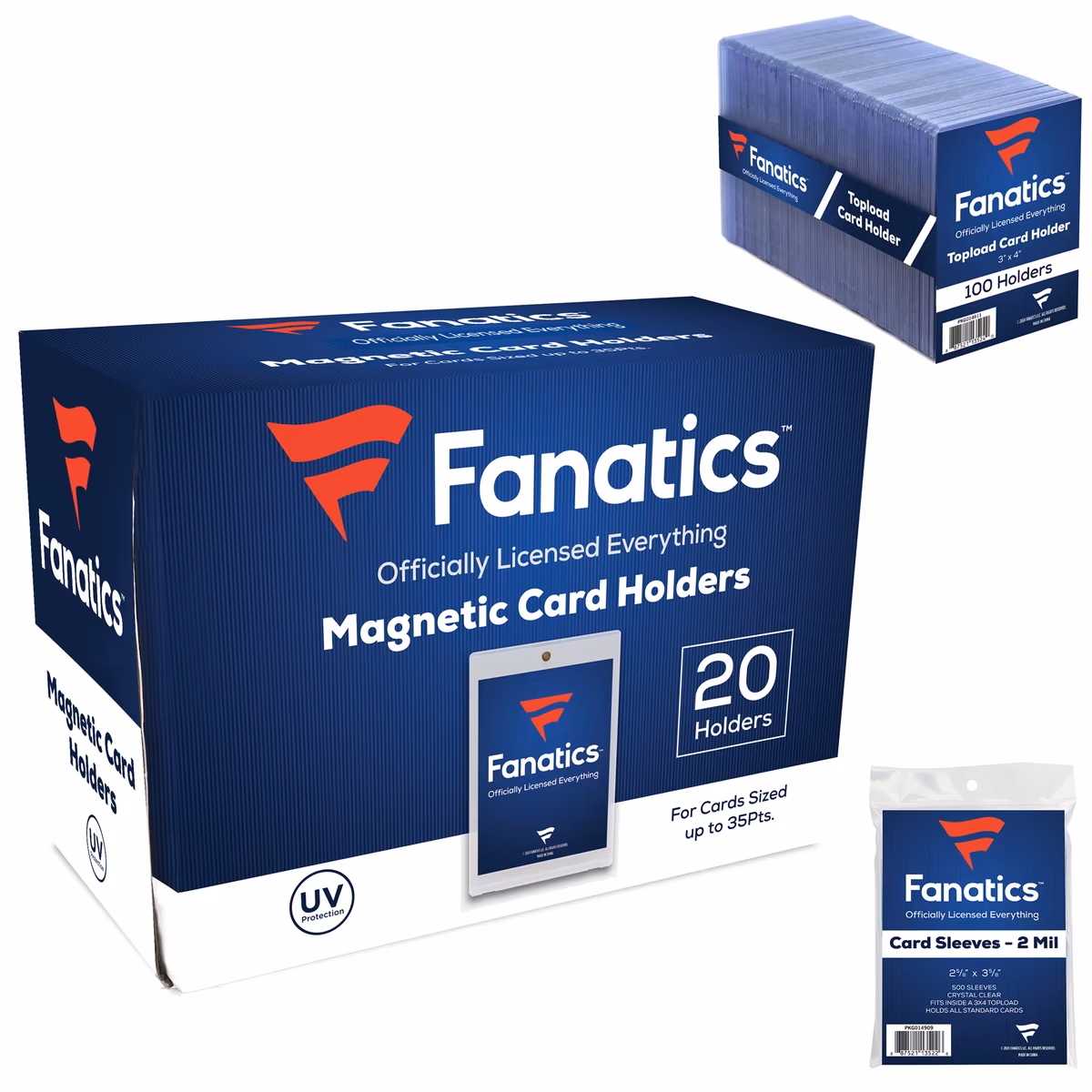 Fanatics 35pt Bundle - 100 Toploaders, 500 Penny Sleeves & 20 Magnetic Holders 3 Fanatics 35pt Bundle - 100 Toploaders, 500 Penny Sleeves & 20 Magnetic Holders