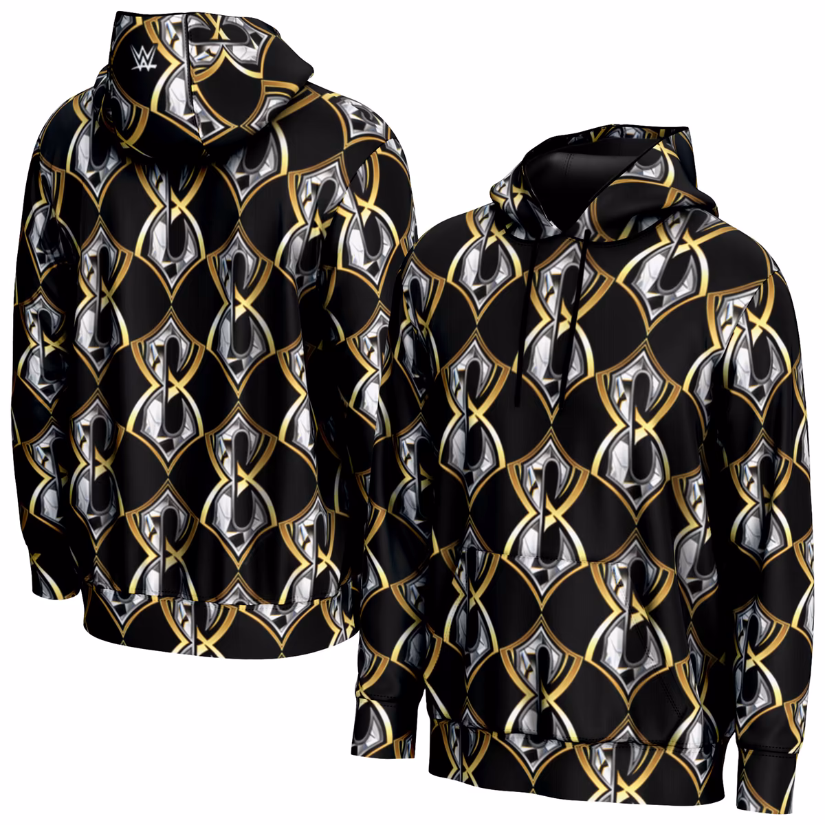 Men's ProSphere Black Charlotte Flair Logo Pullover Hoodie 2 Men's ProSphere Black Charlotte Flair Logo Pullover Hoodie