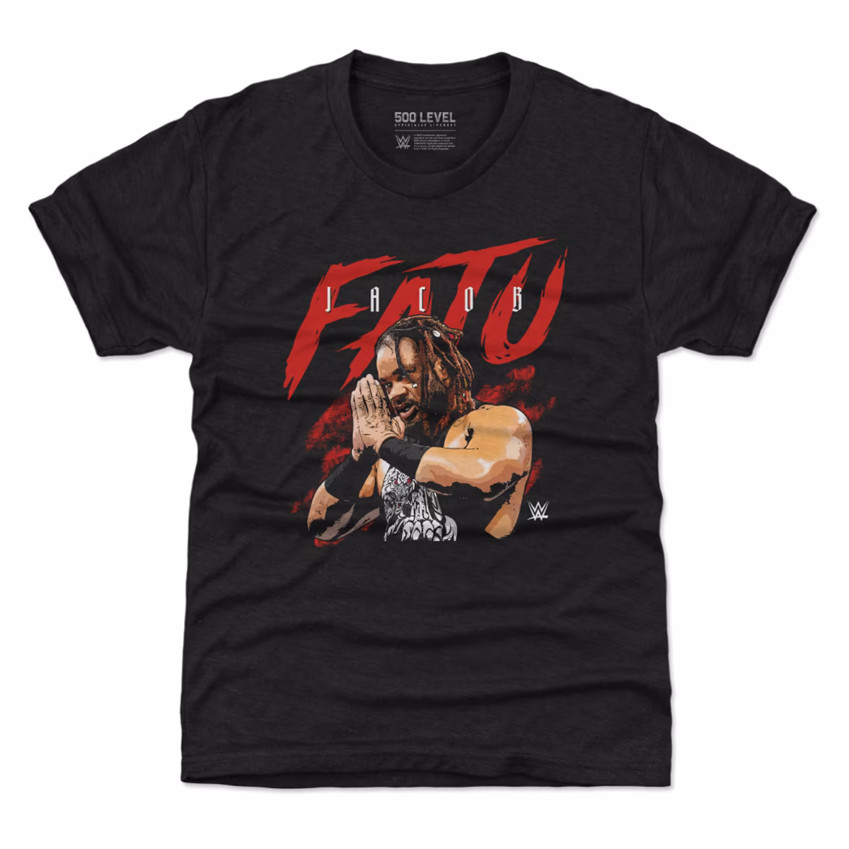 Youth 500 Level Heather Black Jacob Fatu Name Grunge T-Shirt 1 Youth 500 Level Heather Black Jacob Fatu Name Grunge T-Shirt