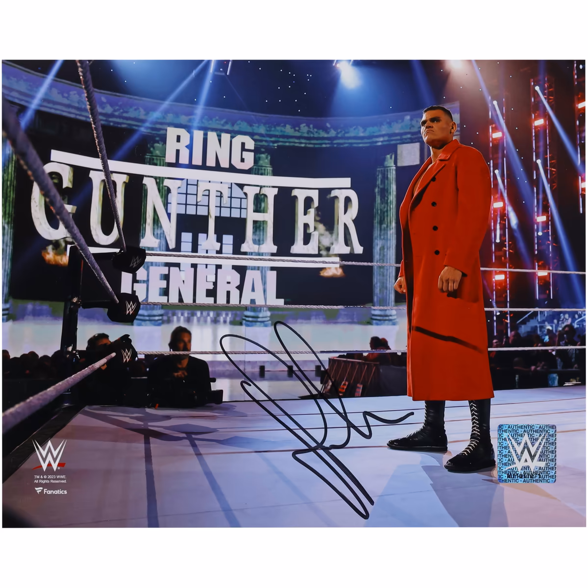 Gunther WWE Autographed 8" x 10" In Ring Red Jacket Photograph 11 Gunther WWE Autographed 8" x 10" In Ring Red Jacket Photograph
