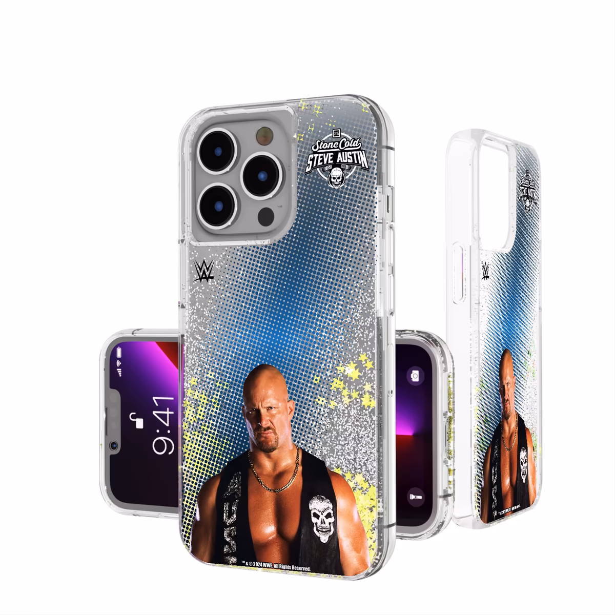 Keyscaper "Stone Cold" Steve Austin WWE Blues Superstar iPhone Glitter Case