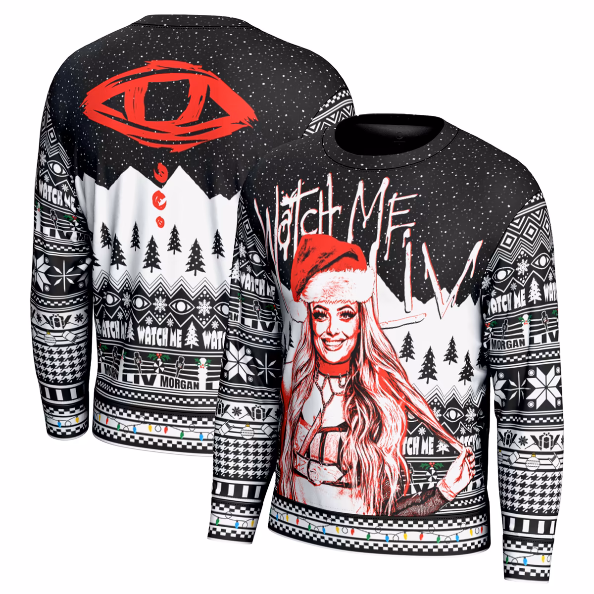 Men's ProSphere Black Liv Morgan Holiday Sweater