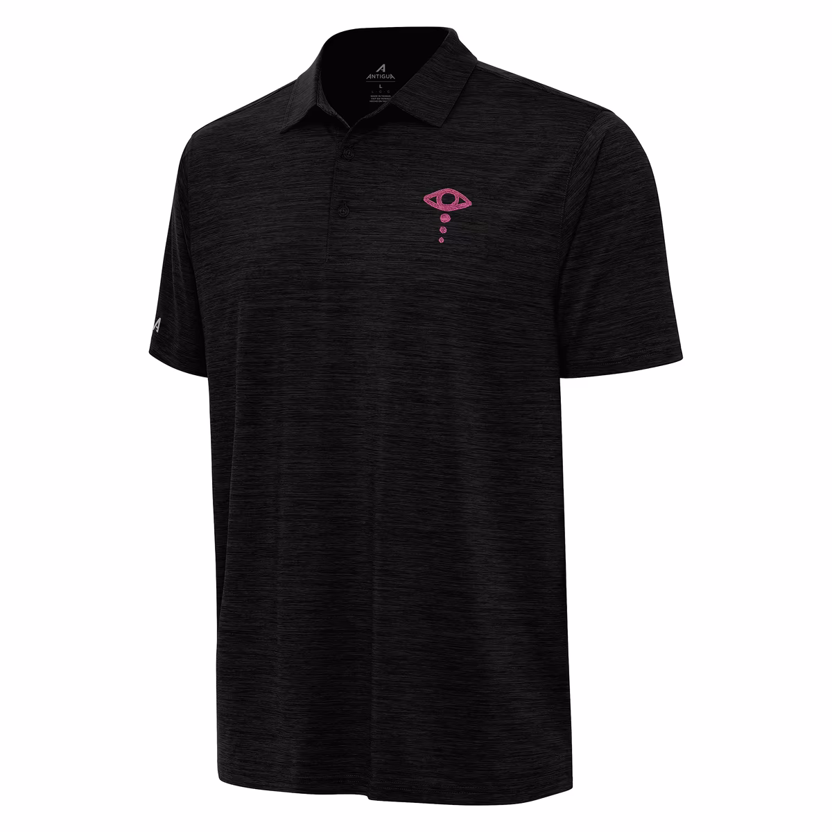 Men's Antigua Heather Black Liv Morgan Layout Polo 3 Men's Antigua Heather Black Liv Morgan Layout Polo