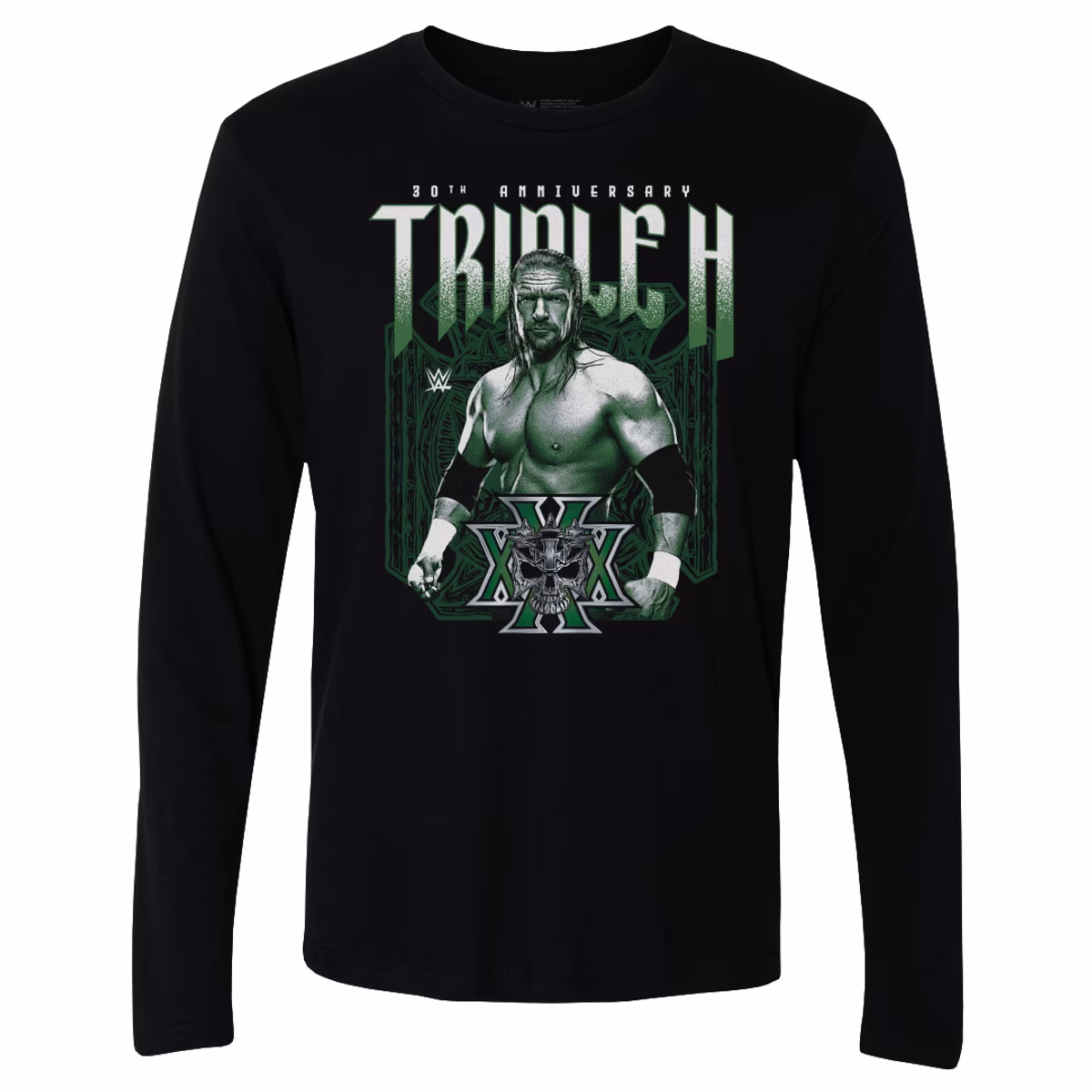 Men's 500 Level Black Triple H 30th Anniversary Long Sleeve T-Shirt 9 Men's 500 Level Black Triple H 30th Anniversary Long Sleeve T-Shirt