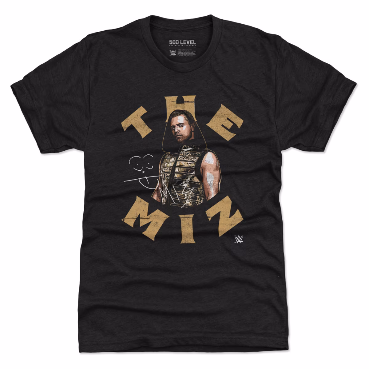 Men's 500 Level Black The Miz Pose Premium Tri-Blend T-Shirt