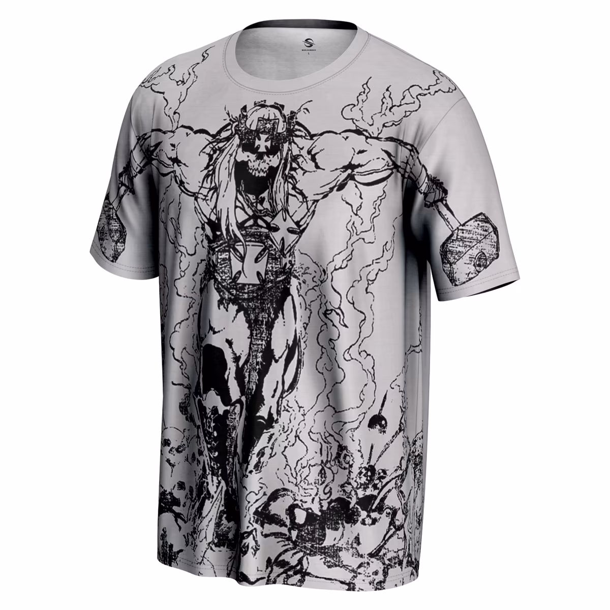 Men's ProSphere Gray Triple H Skull King T-Shirt 3 Men's ProSphere Gray Triple H Skull King T-Shirt